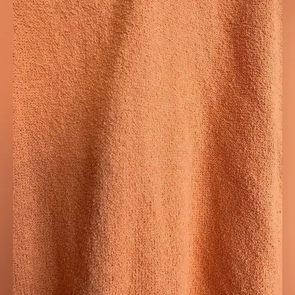 Free People x Revolve Ace top in Peach Pit Cropped with collar Terrycloth sz Med - Image 4