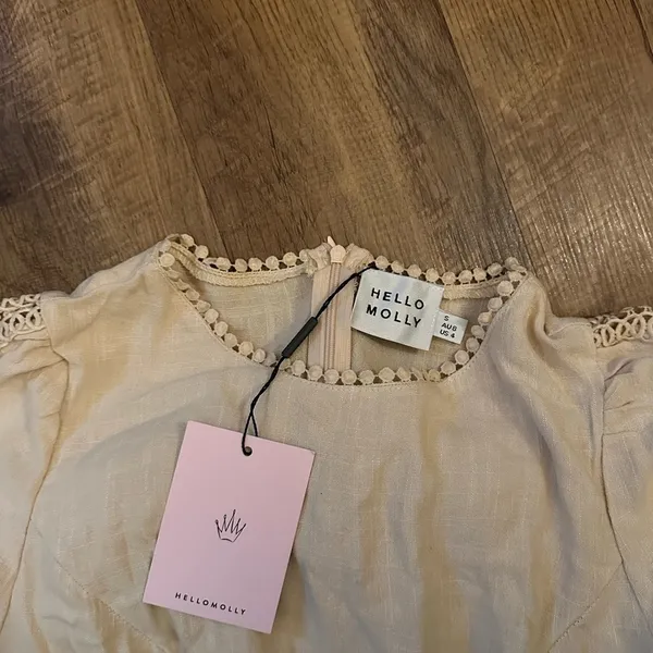 HELLO MOLLY Follow My Lead Dress Beige - Image 5