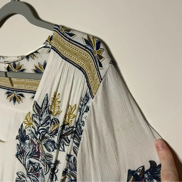 Free People Moonlight Drive Mini Boho Peasant Dress Ivory Small - Image 7