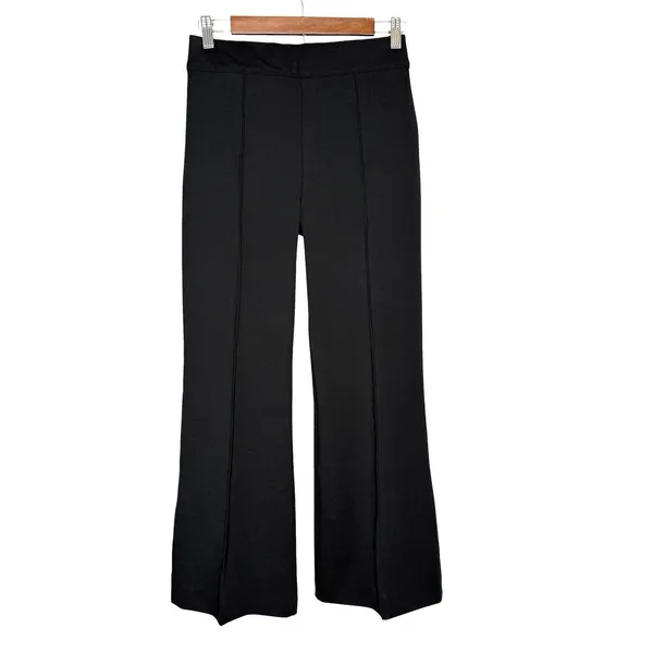 Spanx Pants M SPANXsmooth PerfectFit Black Ponte High Rise Flare Stretch Pull On - Image 3