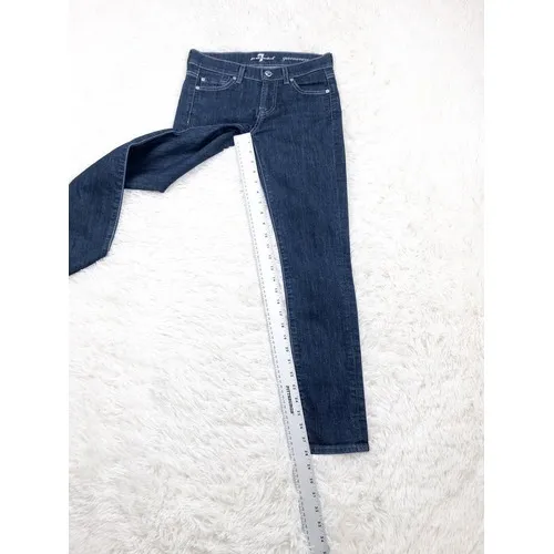 7‎ For All Mankind 7FAM Gwenevere Dark Wash Skinny Jeans Size 24 - Image 4