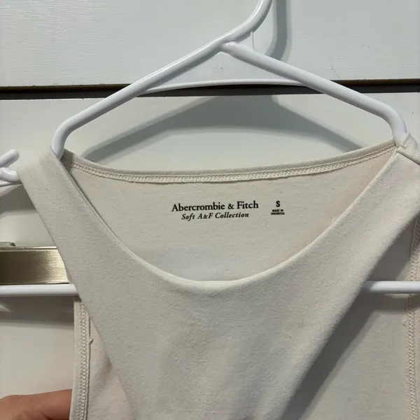 Abercrombie White Cutout Bodysuit - Image 4