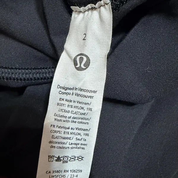 Lululemon Groove Super High Rise Flared Pant Nulu Black LW5FCHS Womens Size 2 - Image 5