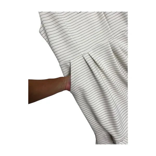 Anthropologie Maeve Dress Womens 4 Ivory Striped Fit Flare Ruffle Party Cottage - Image 10