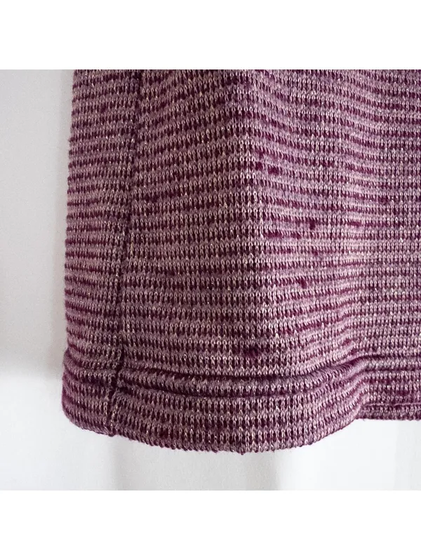 Free People Metallic Ribbed Scoop Purple Top Women Small - Image 5