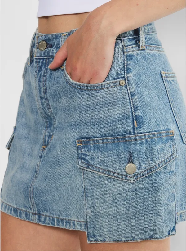 Aritzia Denim Skirt Mini - Image 2