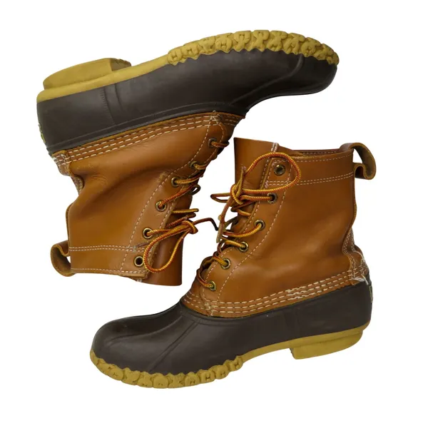 L.L. Bean Women’s Bean Boots 8” Lace Up Tan Brown Gum Boots Size 7 Classic - Image 7