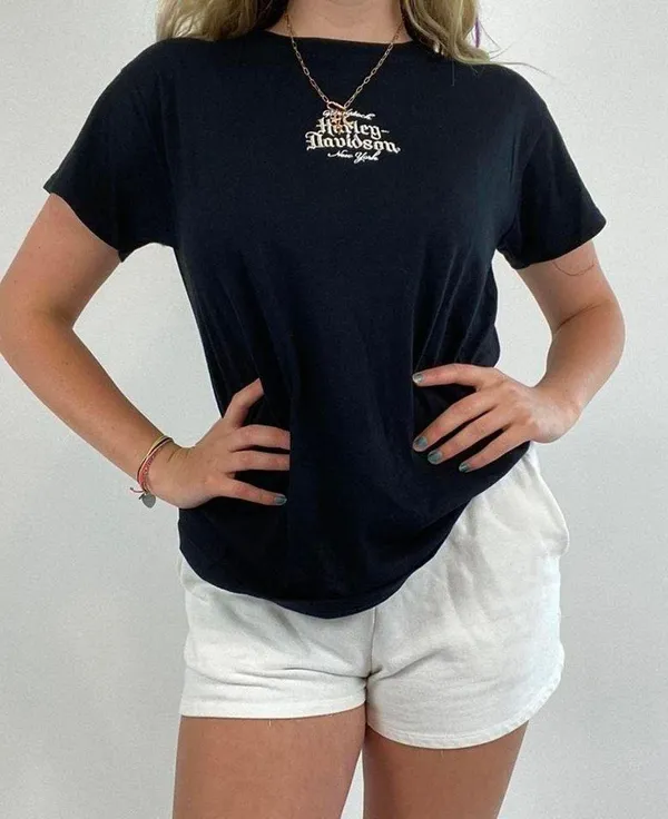 Harley Davidson Woodstock NY Embroidered T-Shirt - Image 2