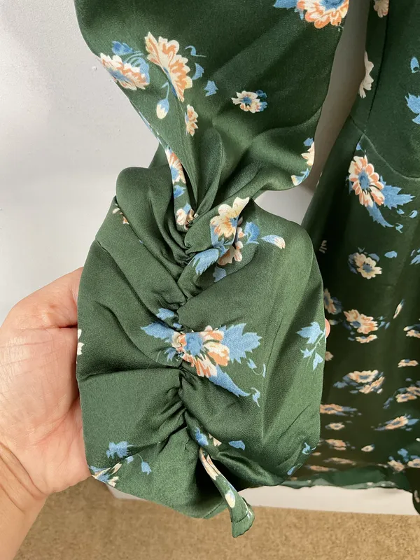 ASTR The Label Green Floral Dress Size Small - Image 6