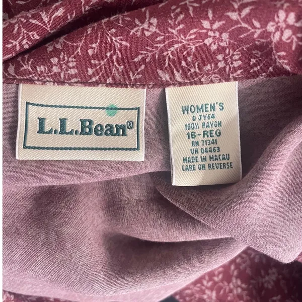 LL Bean Womens Prairie Dress 16 Vintage Cottagecore Simple Rayon Soft Flowy - Image 8