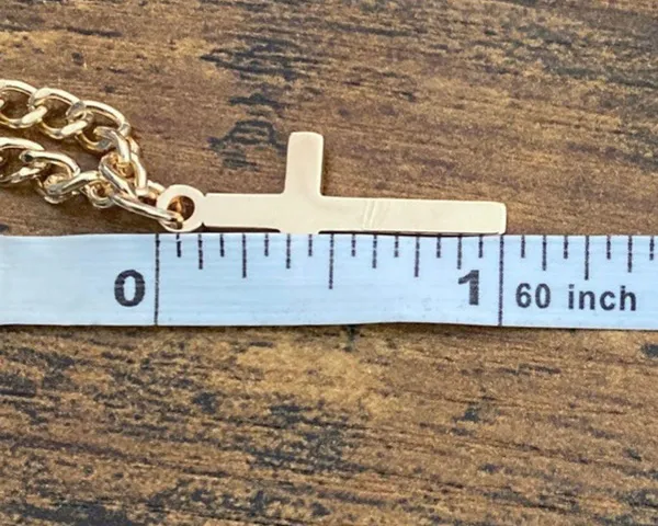 Paperclip Cross Locket Layered Chocker Gold - Image 5