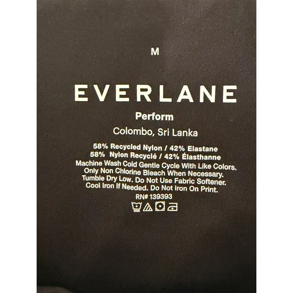 Everlane Perform Bike Shorts Womens M Black High Rise Compression - Image 5