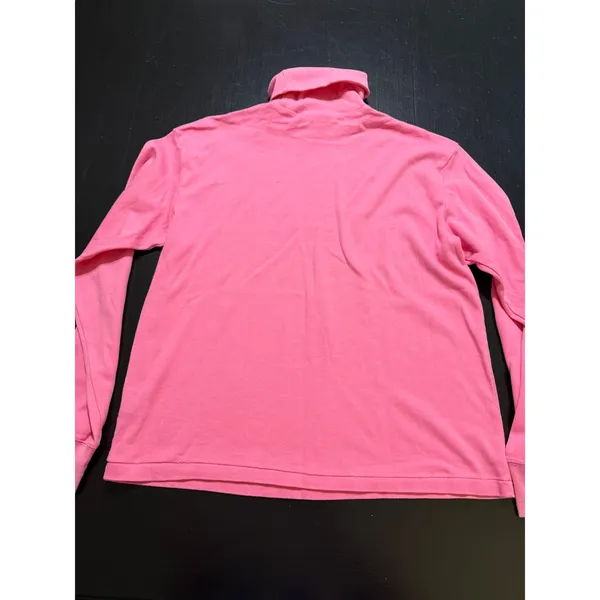 Ralph Lauren Sport Pink Cotton Turtleneck Long Sleeve Top Women Medium - Image 6