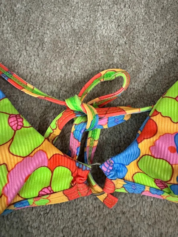 Amazon Neon Floral Bikini Set - Green, Pink, Blue, Orange - Image 3