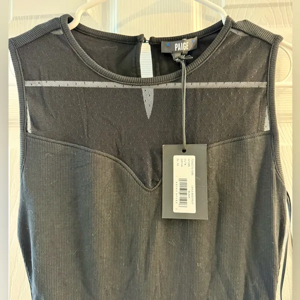 NEW! Paige Layla Black Mesh Bodysuit Size XS - Image 2