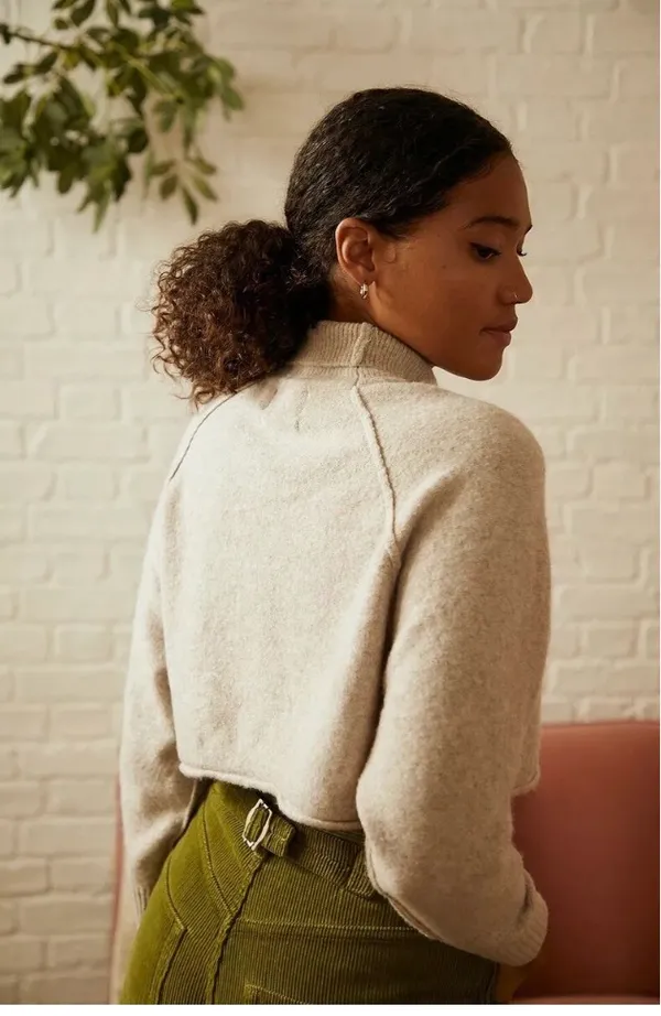 Kyla Cropped Turtleneck Sweater - Image 3
