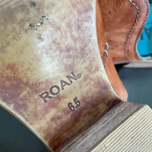 Roan Bed Stu Gaze Oats Pecan Western Ankle Boots 6.5 - Image 10