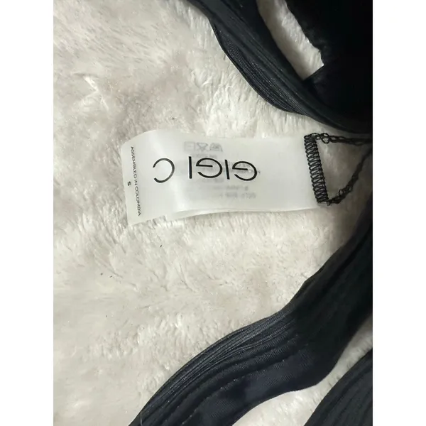 GIGI C Revolve Andrea Sports Bra Women's Small Black Ribbed Cutout V-Back New - Image 6
