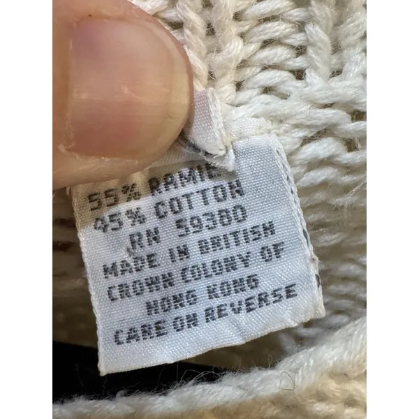 Vintage Hand Knit Sweater Vest Cable Argyle Evan-Picone Petites Size Medium - Image 5