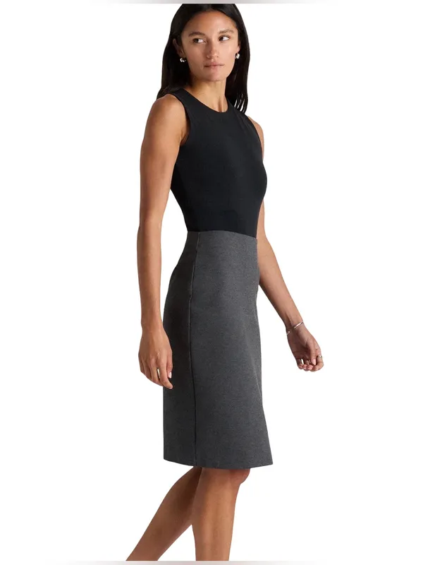 Quince ultra stretch pencil skirt XS charcoal gray professional office work chic - Image 2
