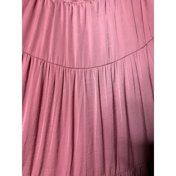 Naked Zebra Maxi Dress Women Small Pink Good Strapless Tiered SD115893 - Image 5