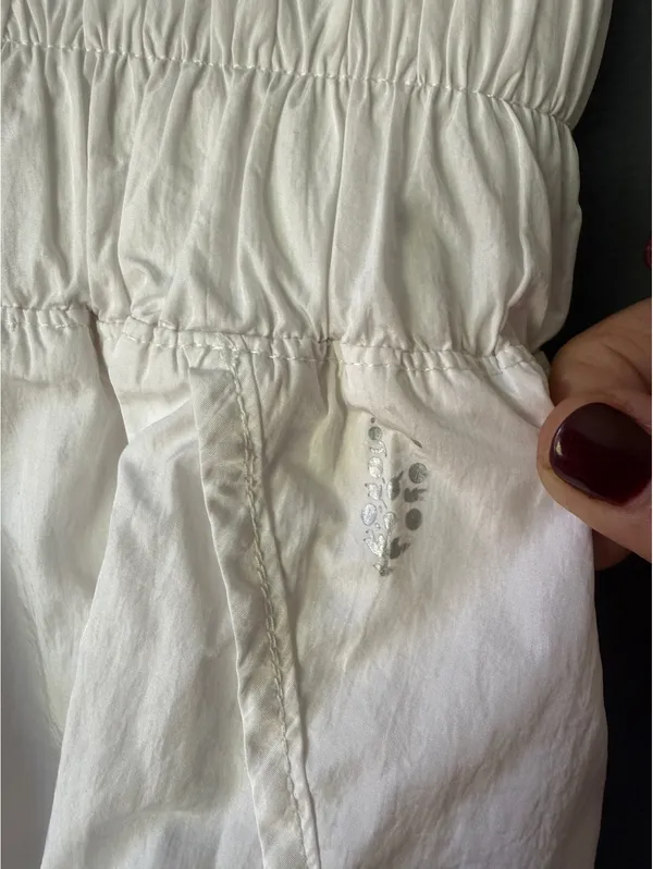 Free People White High Waist Smocked Shorts - Image 3