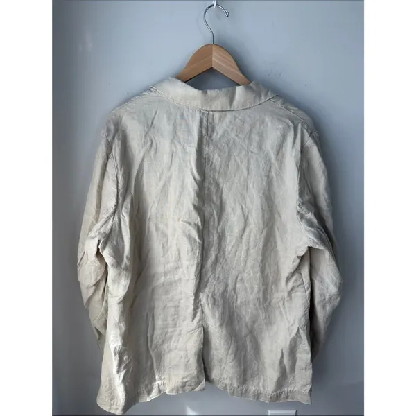 Quince 100% European Linen Structured Blazer Natural Beige - Image 4