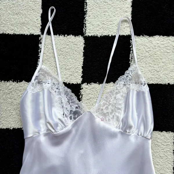 Shirley of Hollywood White Maxi Slip M - Image 3