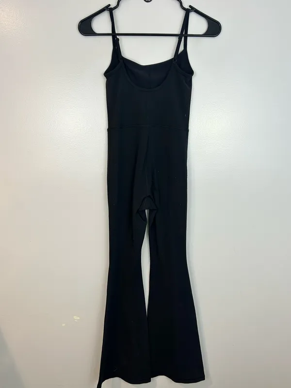 Wilfred Free Aritzia Divinity Kick Flare Black Sleevless Stretch Jumpsuit 2XS - Image 8
