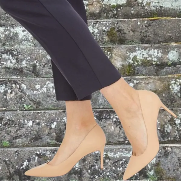 Nwot! Just Fab nude colored patten leather heels! - Image 4