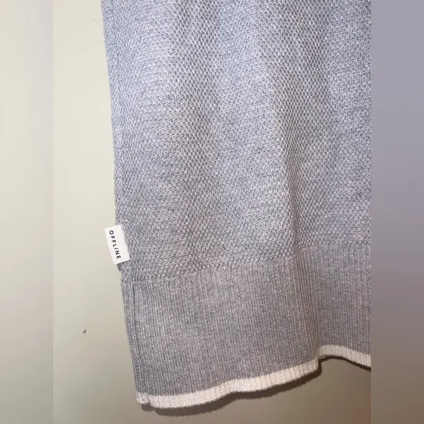 Aerie Offline Gray Knit Sweater Vest‎ Button Front Small | NWT - Image 7