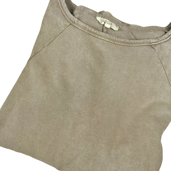 Easel Putty Beige Relaxed Baggie Sweatshirt LARGE Minimal Neutral Everyday - Image 2