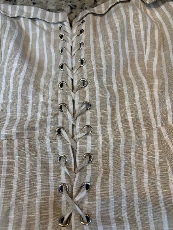 Miss Me Striped Corset Top XL - Image 2