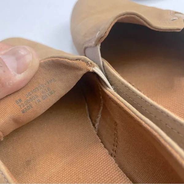 Frye Womens Size 8 M Lisa Slip On Leather Sneakers Tan Casual Flats - Image 8