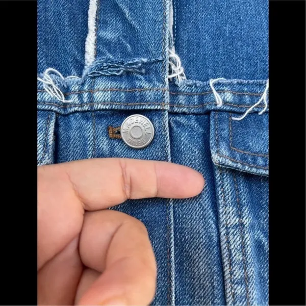 Madewell oversize jean jacket small - Image 6