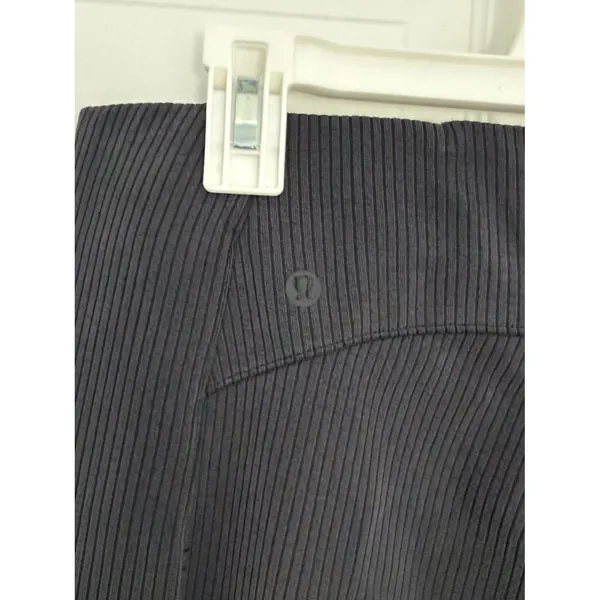 Lululemon Ribbed Softstreme Zip-Leg High-Rise Cropped Pants 25" Black Women’s 10 - Image 6
