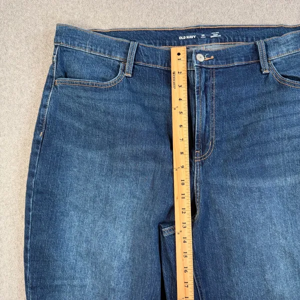 Old Navy Women's Size 20 Short High-Rise Wow Barrel Leg Jeans Medium Wash Blue - Image 3