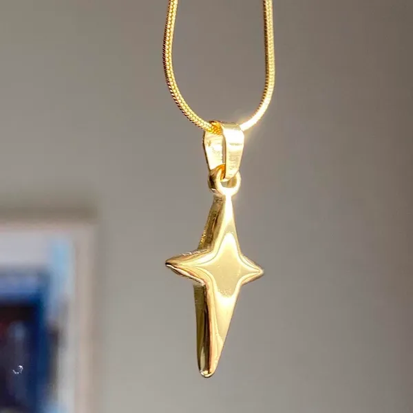 Handmade grunge y2k street style sparkle star fully stainless steel necklace✨ - Image 5