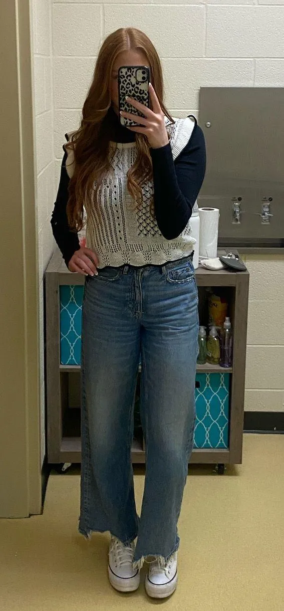 boutique white knit top - Image 3
