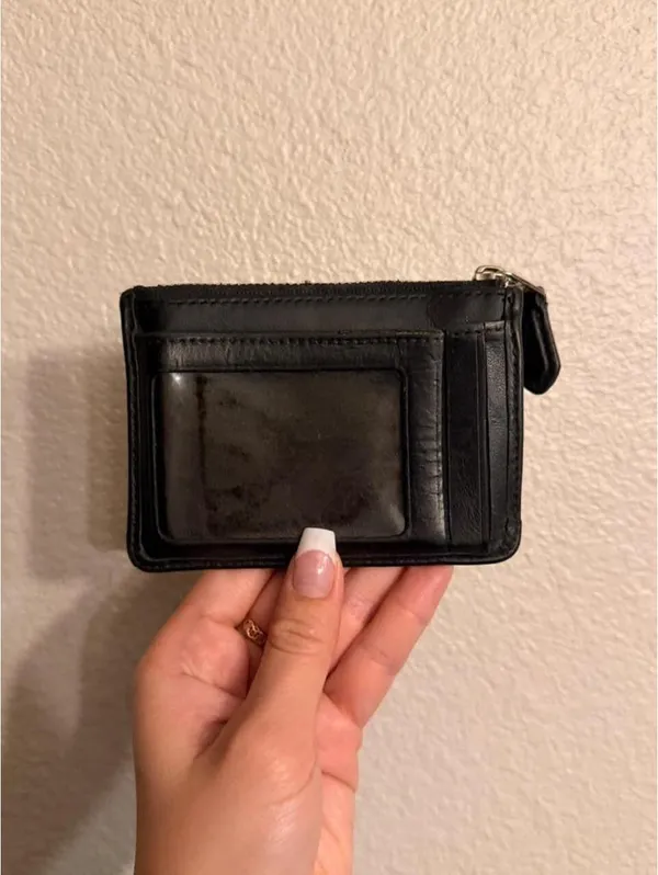 Coach Black and Brown Canvas Cardholder - Image 2
