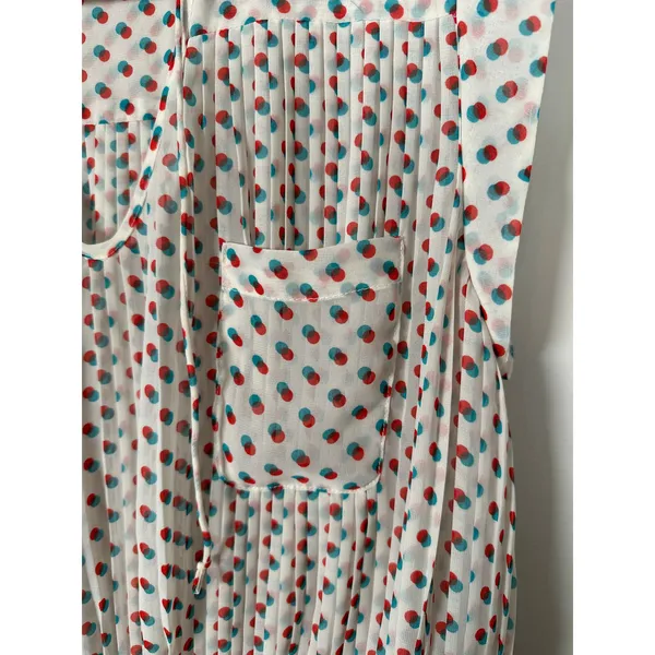 Anthropologie ISANI Venn Polka Dot Peplum Blouse Women’s Size‎ 2 - Image 3