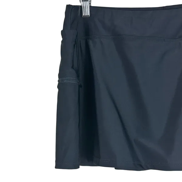 NWT Sweet Escape Swim Skirt Solid Black Full Coverage Zipper Pocket Size 14 - Image 3