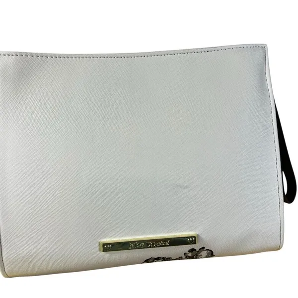 Betsey Johnson Cosmetic floral Bag Wristlet "stop and smell the roses" NWT‎ - Image 7
