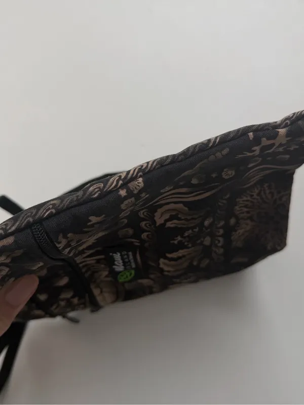Crossbody Purse Bag Island Sea sea Turtles Shells Coral Lightweight Fabric Black - Image 13