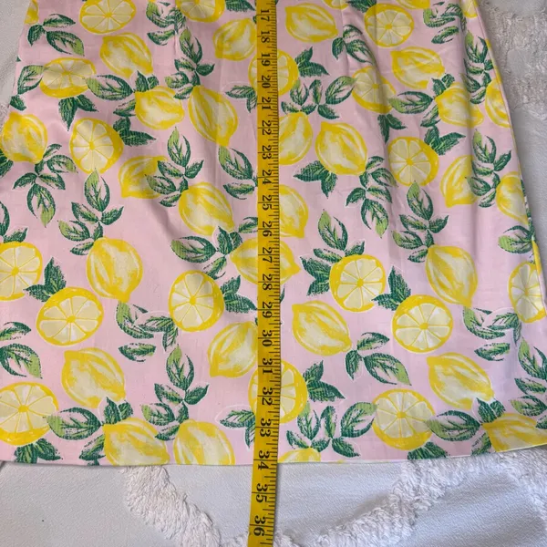 Cynthia Rowley Pink Lemon Print Dress Stretch‎ Sleeveless Sheath Womens Sz 6 - Image 12