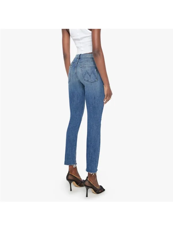 Mother Mid-Rise Dazzler Ankle Fray Jeans in Weekend Warrior - Image 2