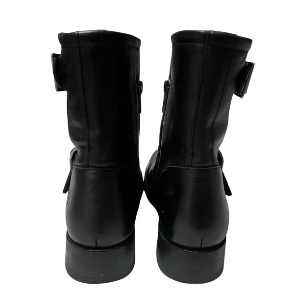 Frye Vicky Engineer Short Buckle Motorcycle Boot Black Leather Women’s Size 7 - Image 5