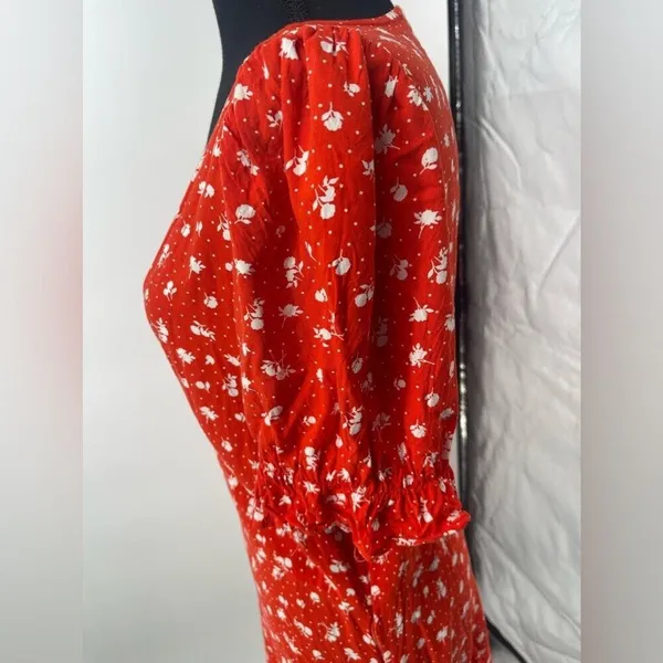 H&M sundress red and white‎ size medium - Image 7