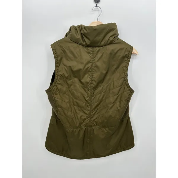 Columbia Omni-Shield Puffer Vest Women XL Olive Green Quilted Full Zip Insulated - Image 2