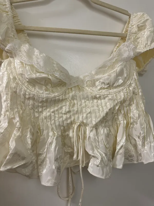 For Love & Lemons Cream Opal Lace Blouse - Image 3